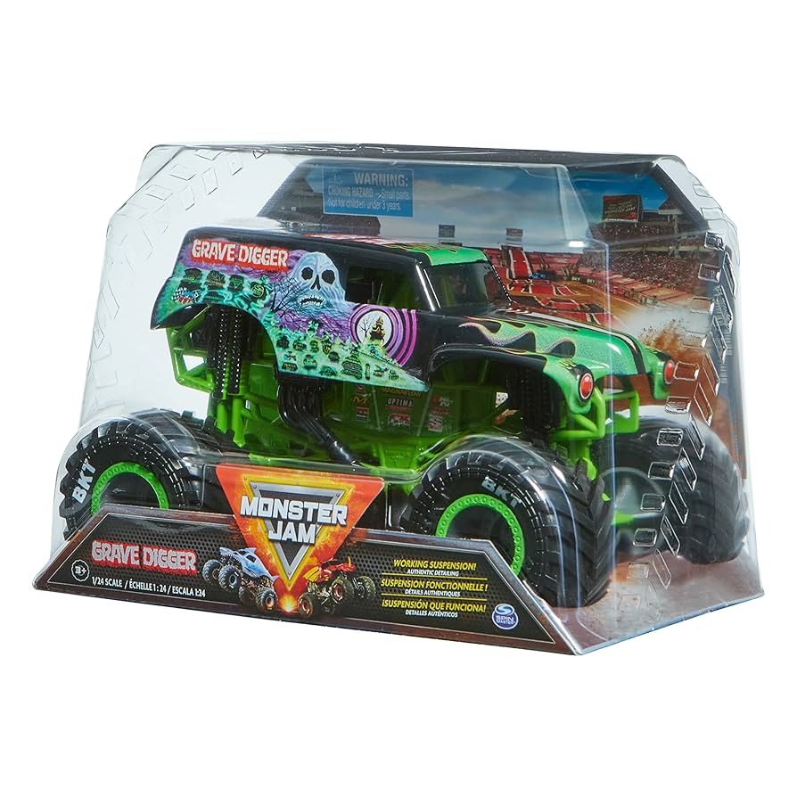 Monster Jam Grave Digger 1/24 スケール Amazon.com: Monster Jam, Official Grave Digger Monster Truck